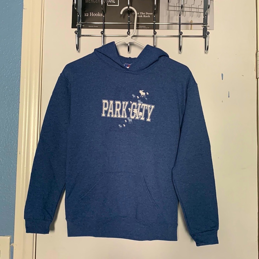 Park City Blue Long Sleeve Jacket With Hoodie